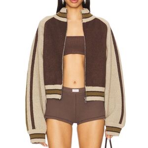 Jaded London Team 85 Knitted Bomber Jacket